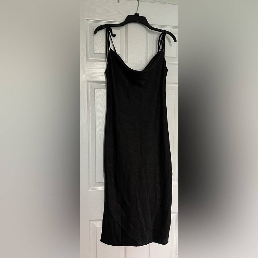 Black Paisley Midi Dress